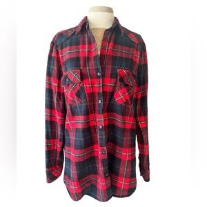 Matchstick Plaid Long Sleeve Button Up Shirt L